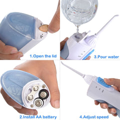 Oral Irrigator Portable Water Dental Flosser Water Jet Cleaning Tooth Mouthpiece Mouth Denture Cleaner Teeth Brush Tools - Mubimart -  