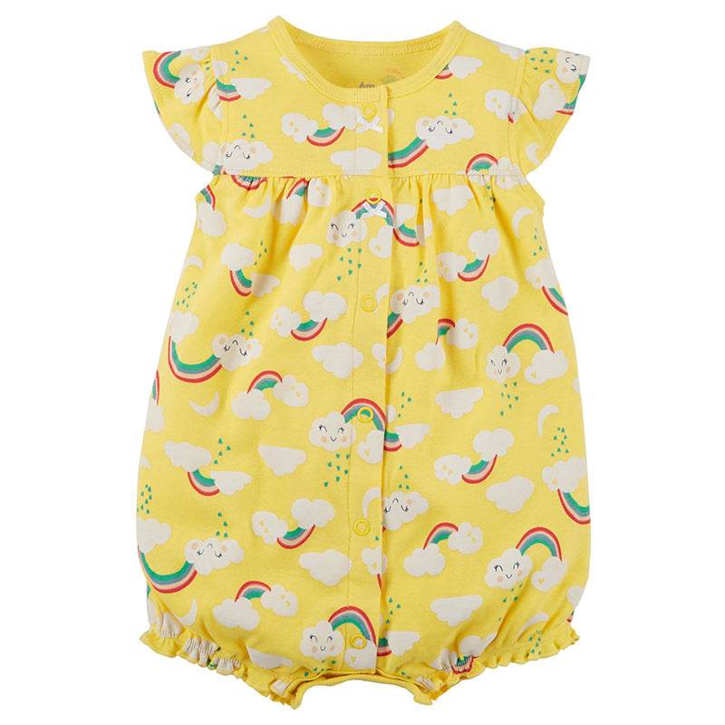 Orangemom summer baby girl clothes one-piece jumpsuits baby clothing ,cotton short romper infant girl clothes roupas menina home - Mubimart