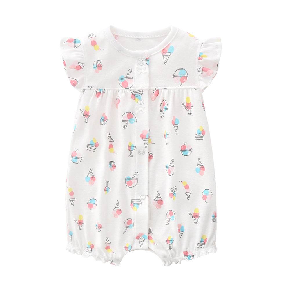 Orangemom summer baby girl clothes one-piece jumpsuits baby clothing ,cotton short romper infant girl clothes roupas menina home - Mubimart