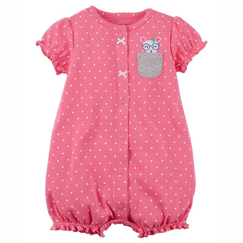 Orangemom summer baby girl clothes one-piece jumpsuits baby clothing ,cotton short romper infant girl clothes roupas menina home - Mubimart