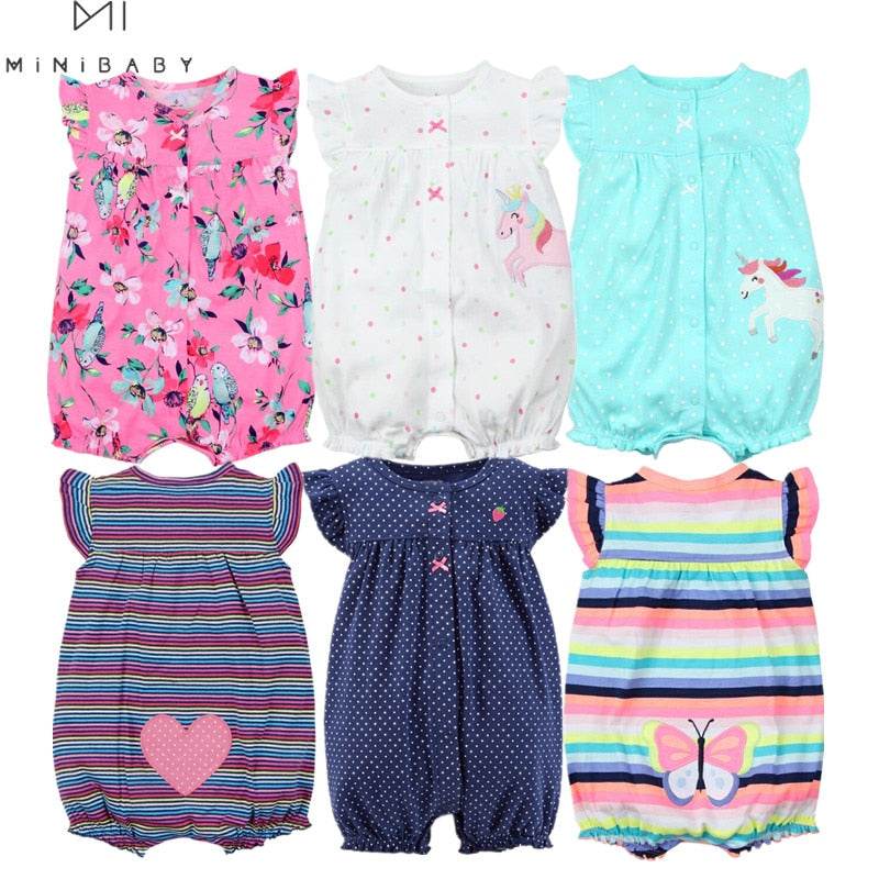 Orangemom summer baby girl clothes one-piece jumpsuits baby clothing ,cotton short romper infant girl clothes roupas menina home - Mubimart