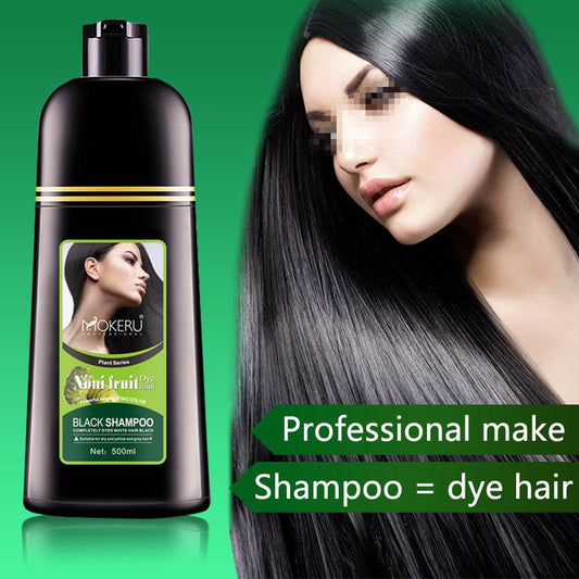 Organic Natural Fast Hair Dye Only 5 Minutes Noni Plant Black Hair Color Dye Shampoo - Mubimart