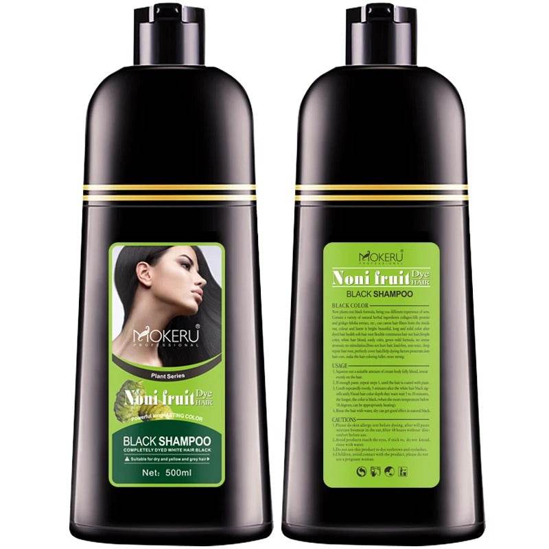 Organic Natural Fast Hair Dye Only 5 Minutes Noni Plant Black Hair Color Dye Shampoo - Mubimart