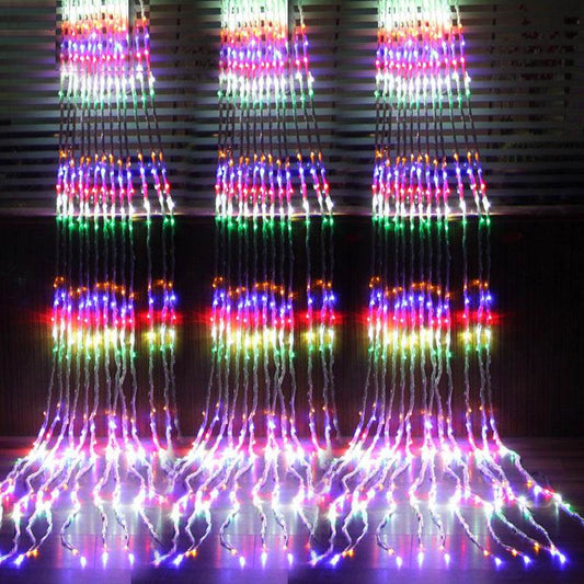 Outdoor Background Layout Of Net Lights And Water String Lights - Mubimart