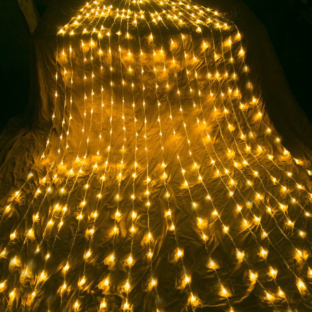 Outdoor Background Layout Of Net Lights And Water String Lights - Mubimart