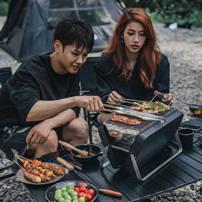 Outdoor Barbecue Grill Household Small Folding - Mubimart