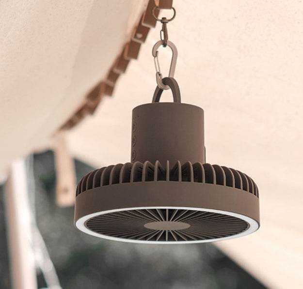 Outdoor Camping Fan Portable USB Rechargeable Camping Tent Tripod Fan Mini Hanging Ceiling Fan Stand Air Cooling Fan Lantern - Mubimart