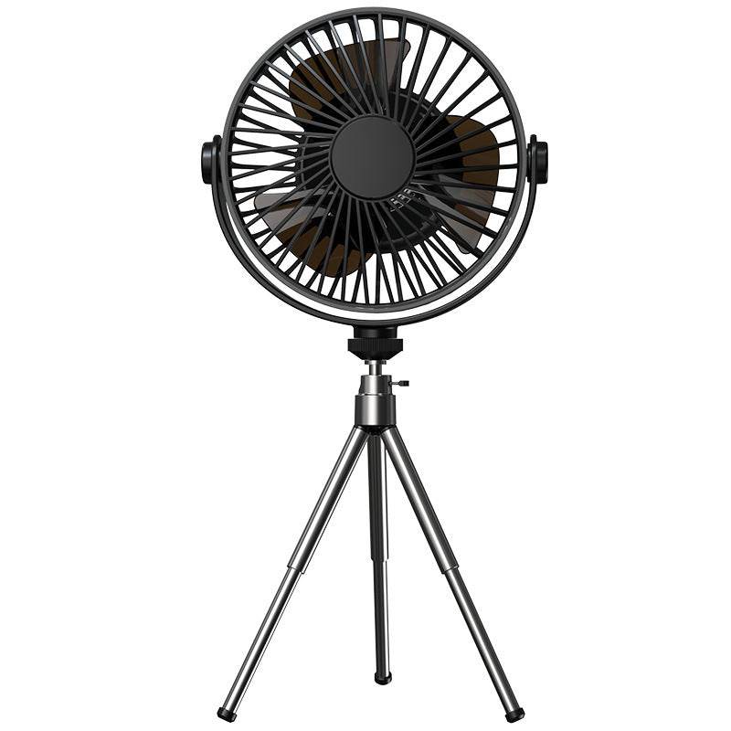 Outdoor Camping Fan Portable USB Rechargeable Camping Tent Tripod Fan Mini Hanging Ceiling Fan Stand Air Cooling Fan Lantern - Mubimart