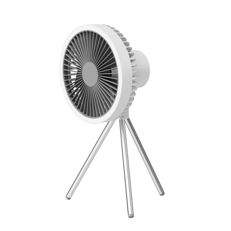 Outdoor Camping Fan Portable USB Rechargeable Camping Tent Tripod Fan Mini Hanging Ceiling Fan Stand Air Cooling Fan Lantern - Mubimart