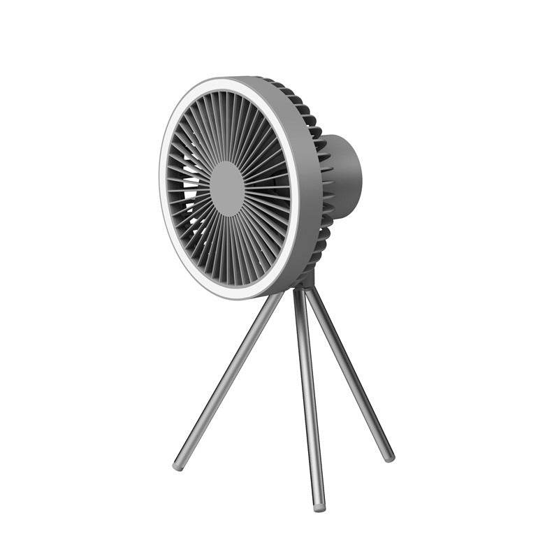 Outdoor Camping Fan Portable USB Rechargeable Camping Tent Tripod Fan Mini Hanging Ceiling Fan Stand Air Cooling Fan Lantern - Mubimart