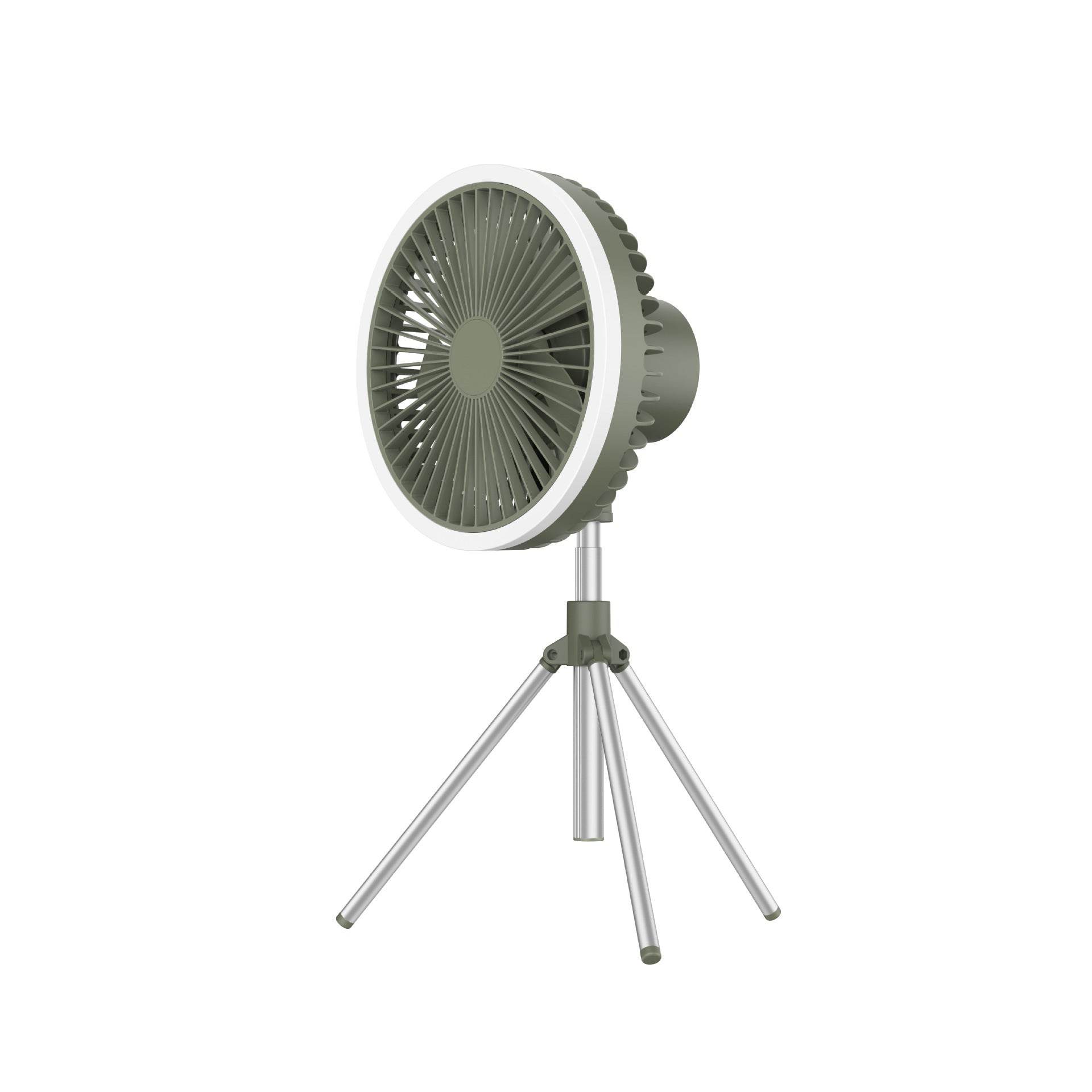 Outdoor Camping Fan Portable USB Rechargeable Camping Tent Tripod Fan Mini Hanging Ceiling Fan Stand Air Cooling Fan Lantern - Mubimart