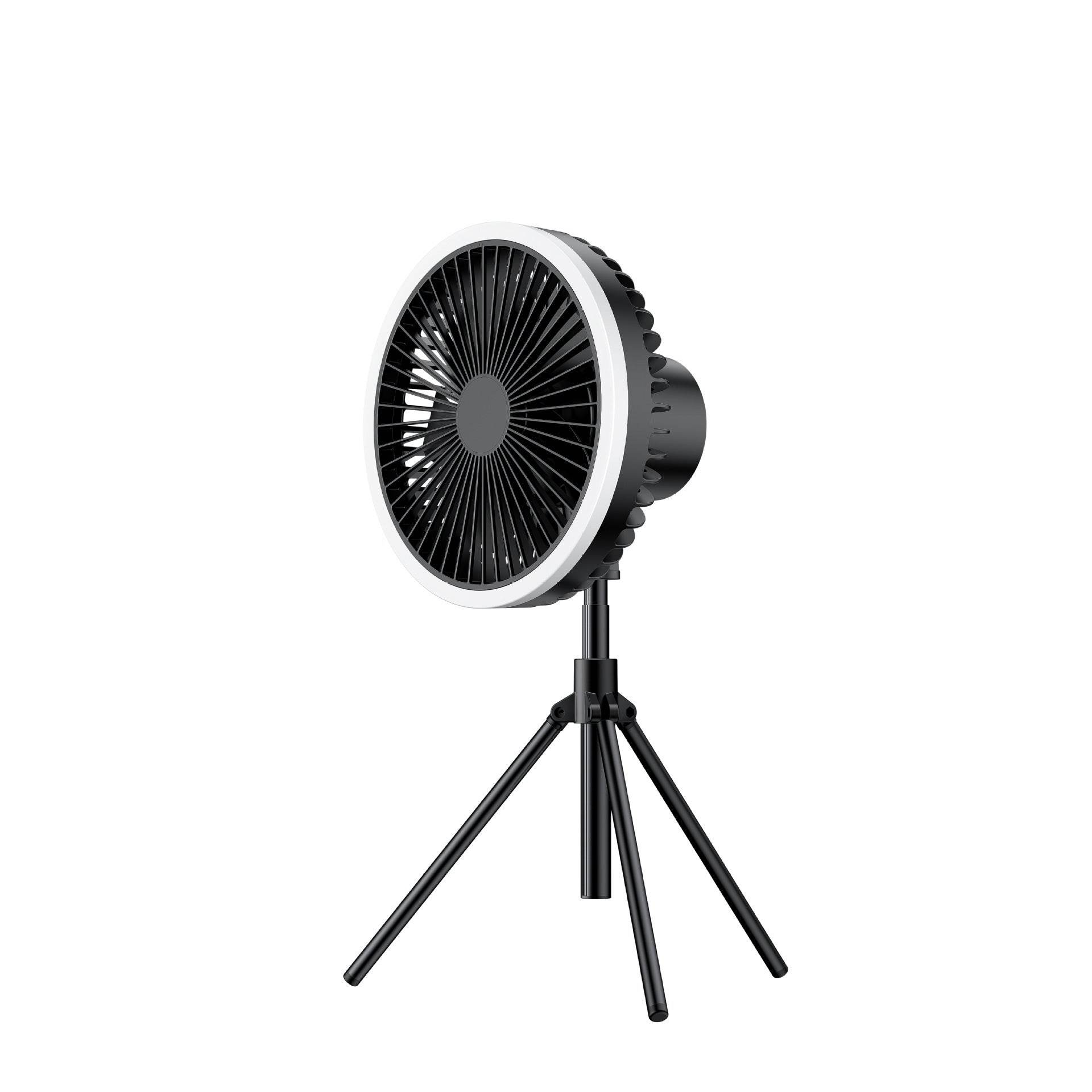 Outdoor Camping Fan Portable USB Rechargeable Camping Tent Tripod Fan Mini Hanging Ceiling Fan Stand Air Cooling Fan Lantern - Mubimart