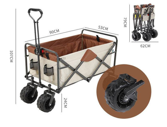 Outdoor Camping Folding Cart Beach Tent - Mubimart