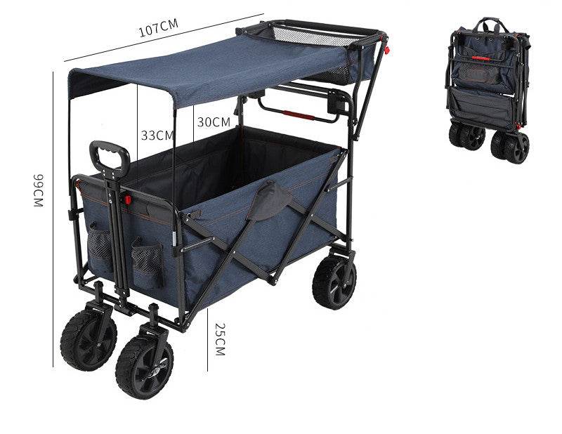 Outdoor Camping Folding Cart Beach Tent - Mubimart