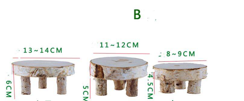 Outdoor Dessert Table Wooden Cake Stand Tray - Mubimart