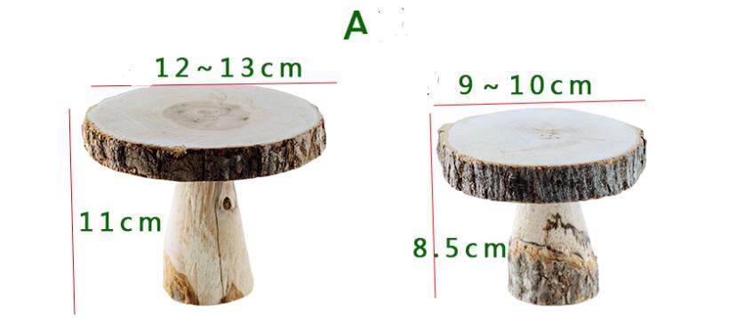 Outdoor Dessert Table Wooden Cake Stand Tray - Mubimart