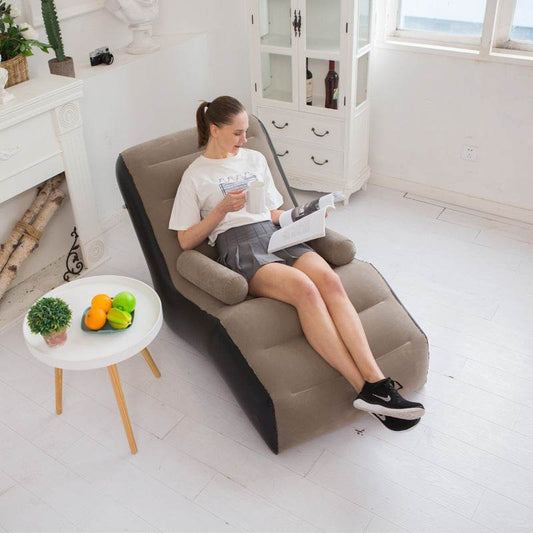 Outdoor Flocking Sofa Recliner Portable Lunch Break - Mubimart