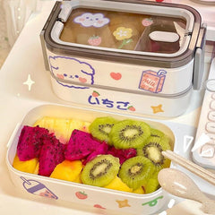 Outdoor Picnic Bento Fruit Box Microwaveable - Mubimart - Bento Box 