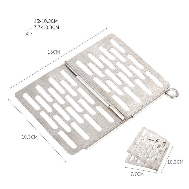 Outdoor Picnic Simple Portable Mini Barbecue Grill Grill Plate Stainless Steel Folding Grill Grill Grill - Mubimart