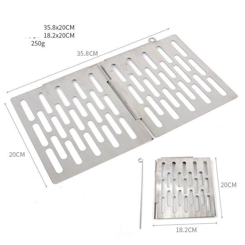 Outdoor Picnic Simple Portable Mini Barbecue Grill Grill Plate Stainless Steel Folding Grill Grill Grill - Mubimart