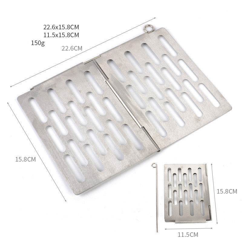 Outdoor Picnic Simple Portable Mini Barbecue Grill Grill Plate Stainless Steel Folding Grill Grill Grill - Mubimart