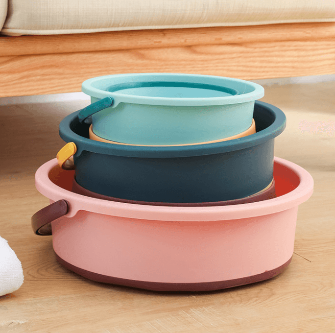 Outdoor Portable Foldable Plastic Bucket Household Car Car Washing Bucket - Mubimart