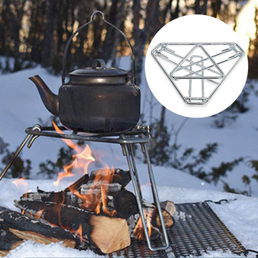 Outdoor Portable Folding Grill Camping Hanging Pot - Mubimart
