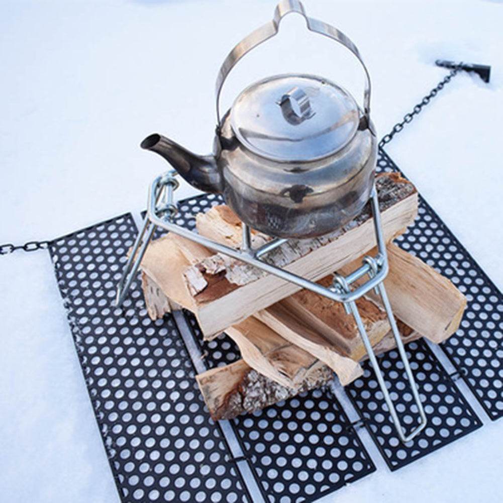 Outdoor Portable Folding Grill Camping Hanging Pot - Mubimart