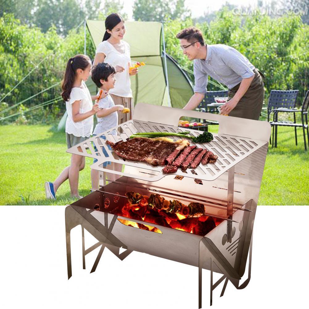 Outdoor Portable Single Grill Stainless Steel Grill - Mubimart -  