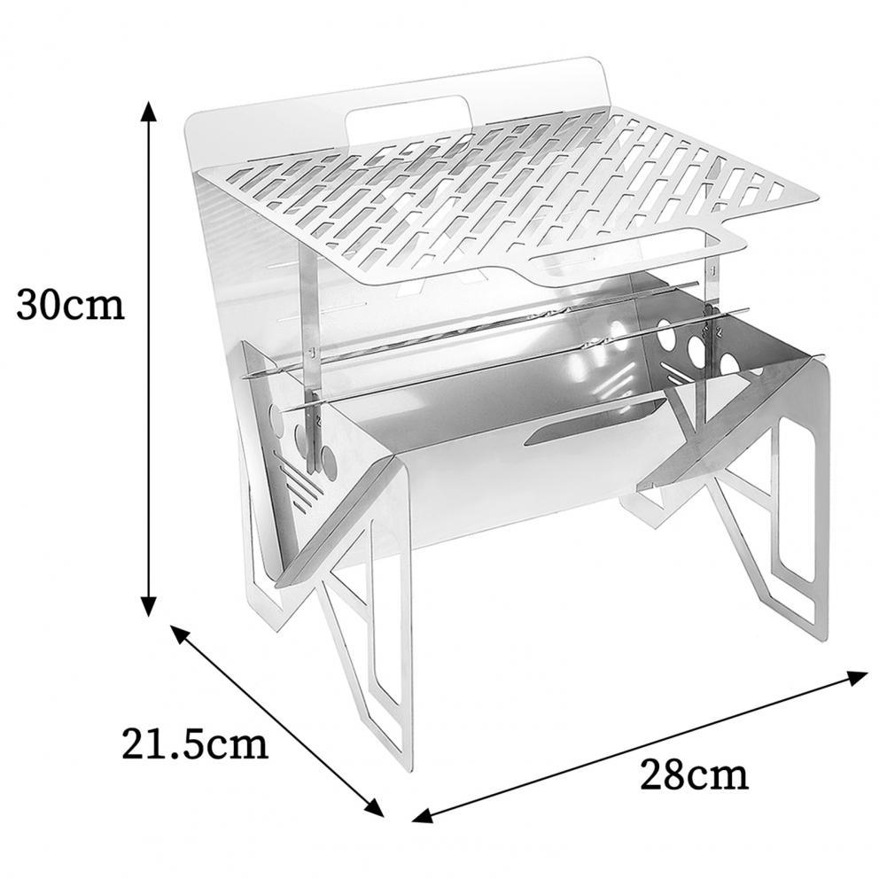 Outdoor Portable Single Grill Stainless Steel Grill - Mubimart -  