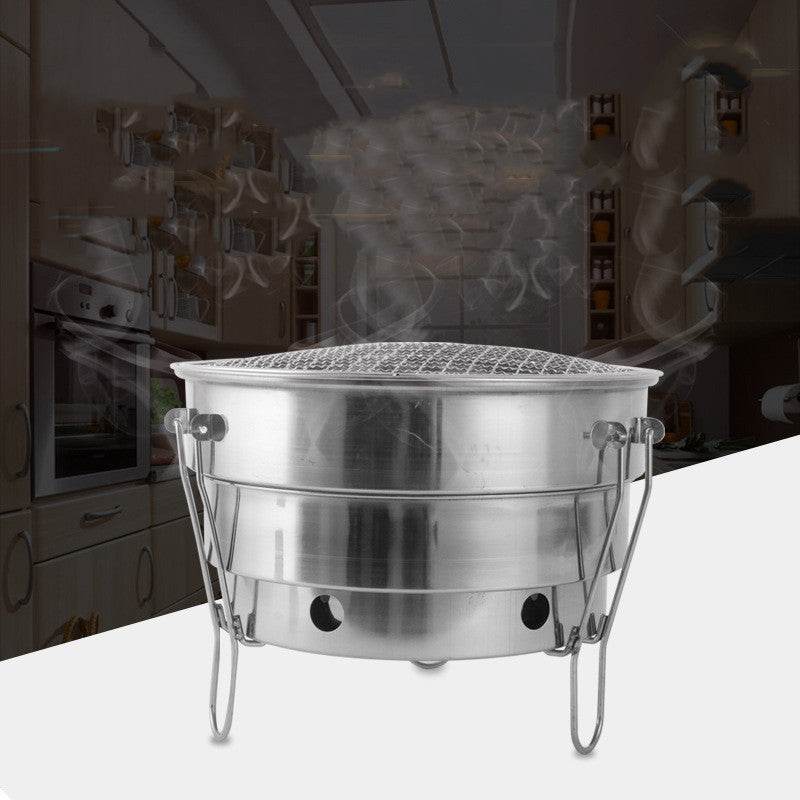 Outdoor Portable Stainless Steel Foldable Grill - Mubimart