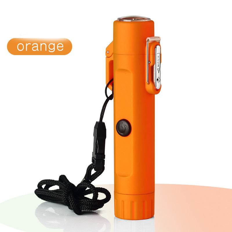 Outdoor Travel Compass Rechargeable Lighter Tube Waterproof Lighter Usb Pulse Lighter - Mubimart