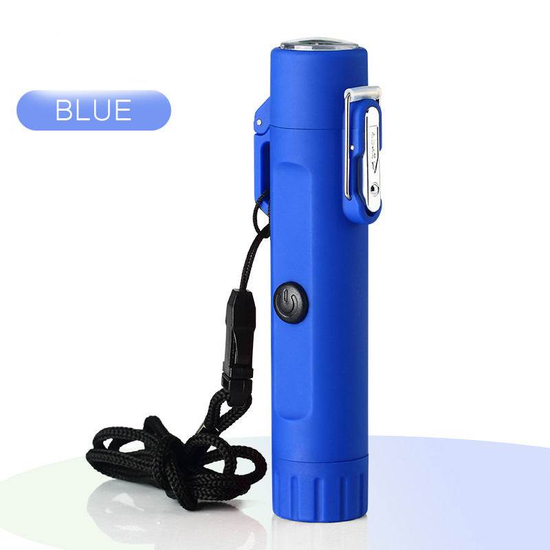 Outdoor Travel Compass Rechargeable Lighter Tube Waterproof Lighter Usb Pulse Lighter - Mubimart