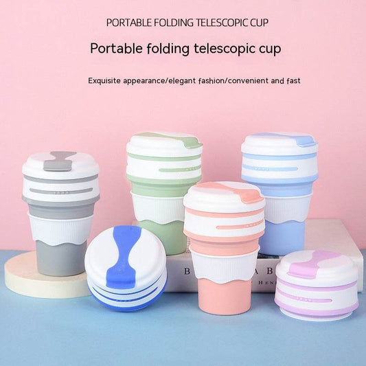 Outdoor Travel Portable Silicone For Water Folding Coffee Cup Water Bottle - Mubimart