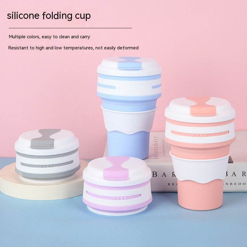 Outdoor Travel Portable Silicone For Water Folding Coffee Cup Water Bottle - Mubimart