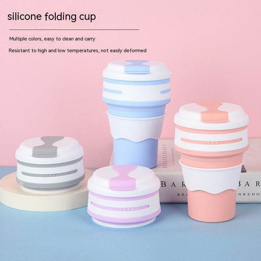 Outdoor Travel Portable Silicone For Water Folding Coffee Cup Water Bottle - Mubimart