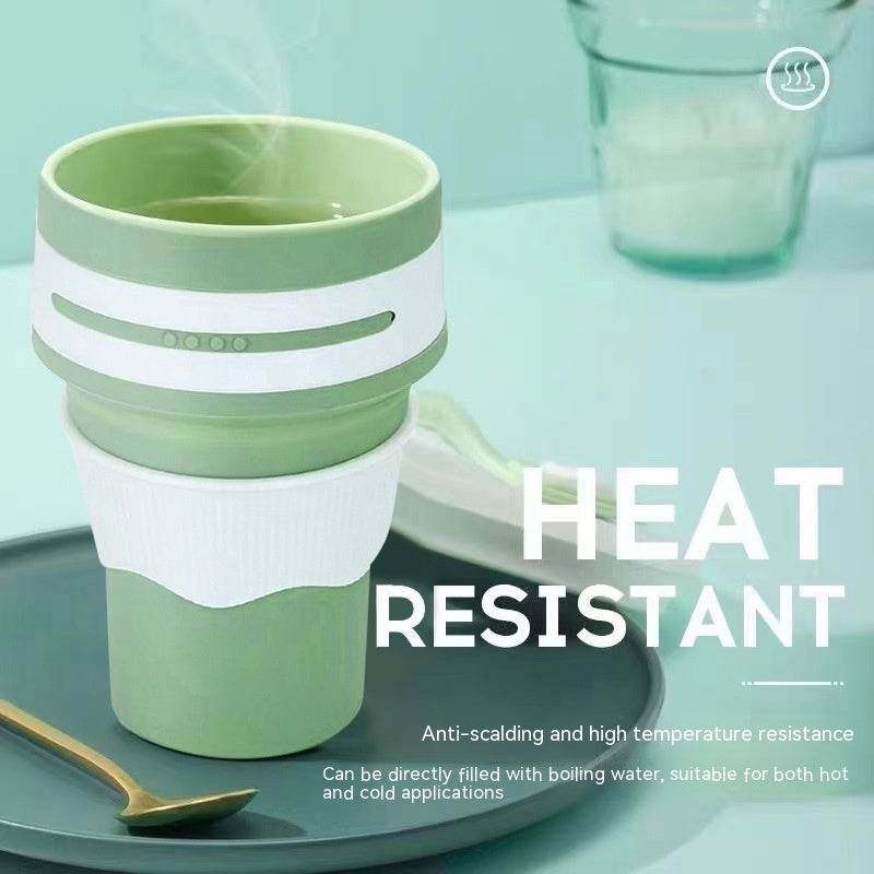 Outdoor Travel Portable Silicone For Water Folding Coffee Cup Water Bottle - Mubimart