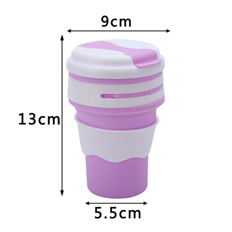 Outdoor Travel Portable Silicone For Water Folding Coffee Cup Water Bottle - Mubimart -  