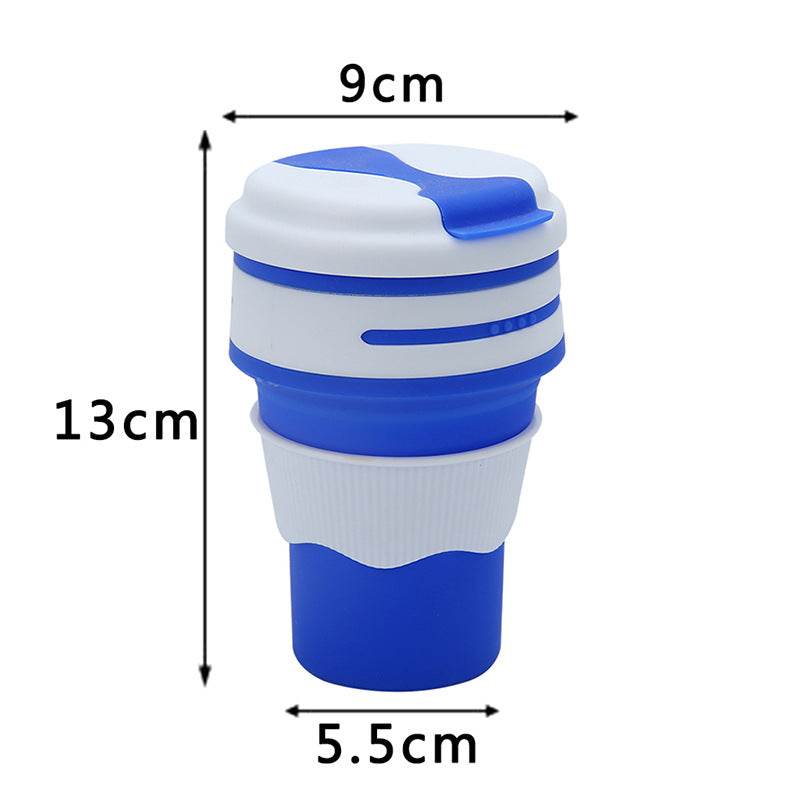 Outdoor Travel Portable Silicone For Water Folding Coffee Cup Water Bottle - Mubimart