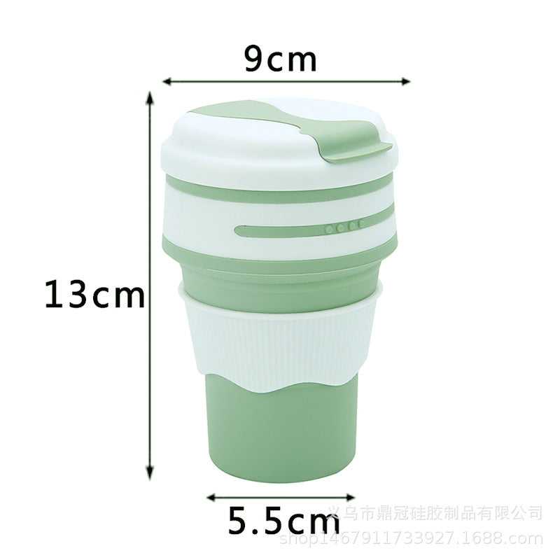 Outdoor Travel Portable Silicone For Water Folding Coffee Cup Water Bottle - Mubimart -  