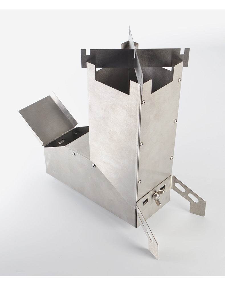 Outdoor stainless steel folding barbecue grill - Mubimart