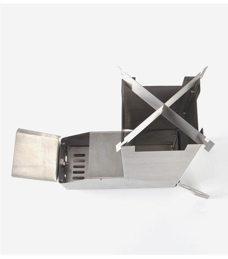 Outdoor stainless steel folding barbecue grill - Mubimart