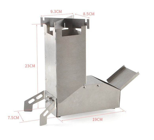 Outdoor stainless steel folding barbecue grill - Mubimart