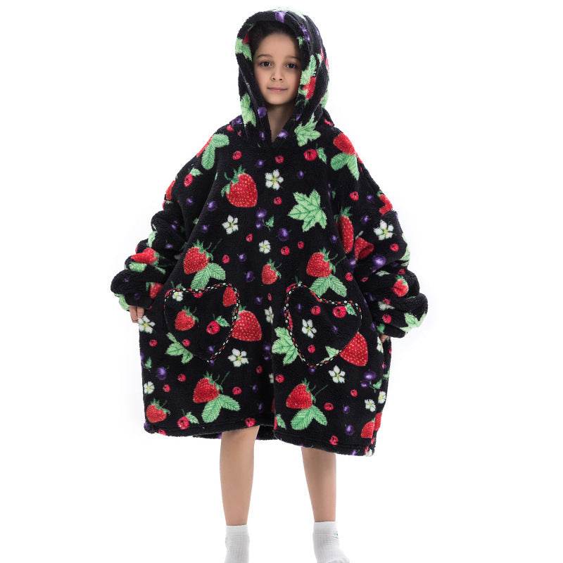 Oversized Thermal Sweatshirt Lazy Sweatshirt Kids - Mubimart