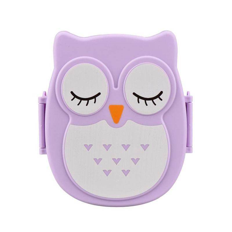 Owl Shape Kids Lunch Box Microwave Safe - Mubimart
