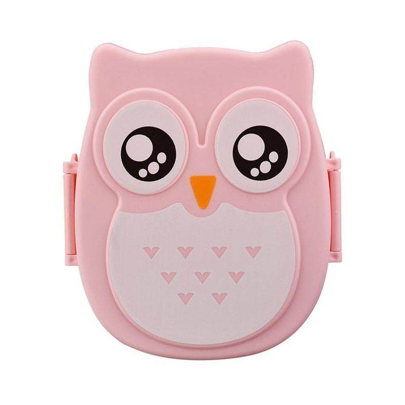 Owl Shape Kids Lunch Box Microwave Safe - Mubimart