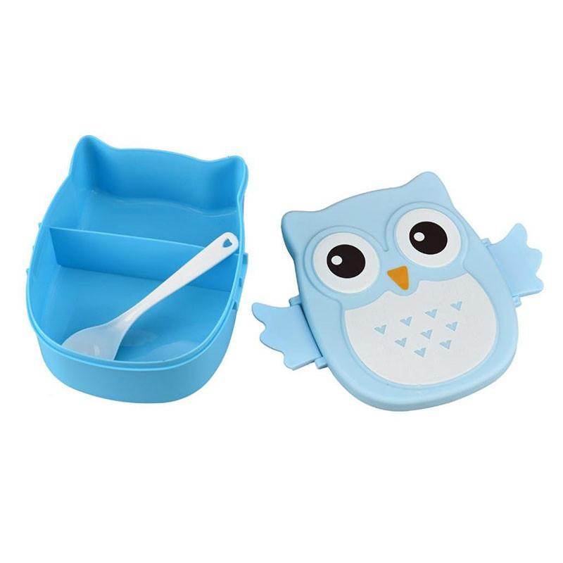 Owl Shape Kids Lunch Box Microwave Safe - Mubimart