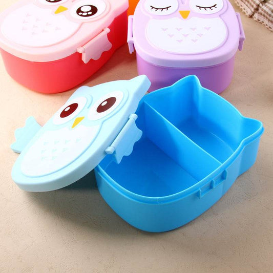 Owl Shape Kids Lunch Box Microwave Safe - Mubimart