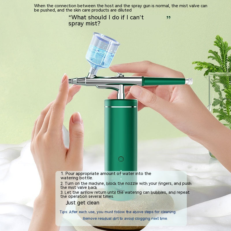 Oxygen Injection Skin Spray High Pressure Nano Mist Sprayer Facial Cleansing Moisturizing Beauty - Mubimart - Moisture 