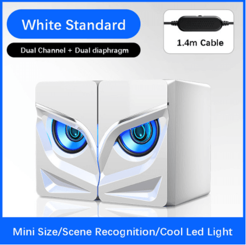 PC Gaming Speakers, 2.0 Channel Stereo Desktop Computer Sound Bar Speakers - Mubimart